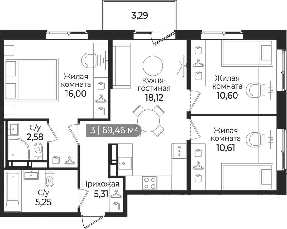 Планировка Квинта