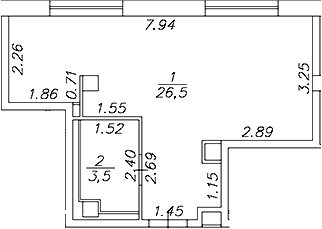 Планировка Artel 17/52 (бывш. Глер)