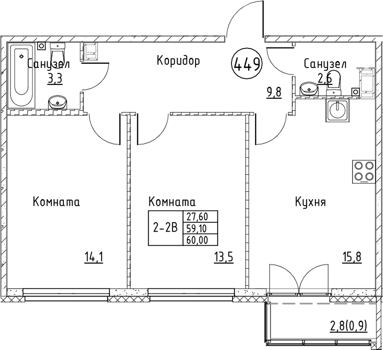 Планировка Кронунг Юг