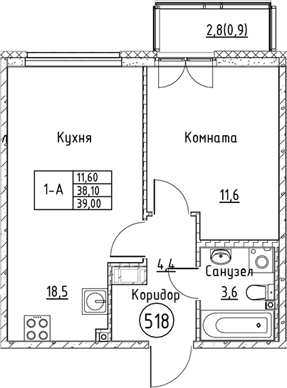 Планировка Кронунг Юг