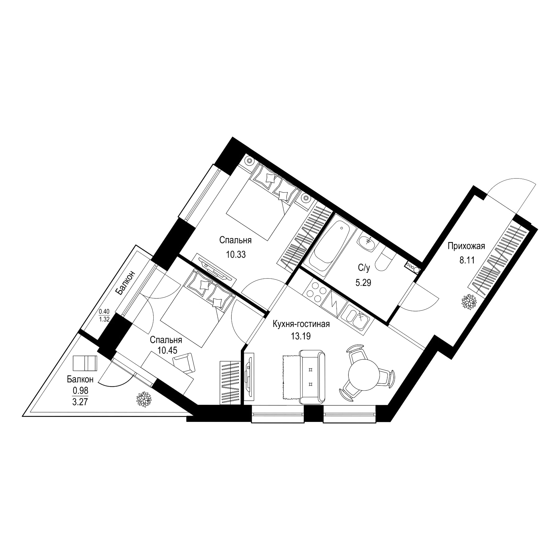 Планировка ID Kudrovo II