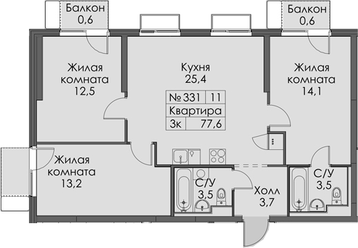 Планировка Витебский парк