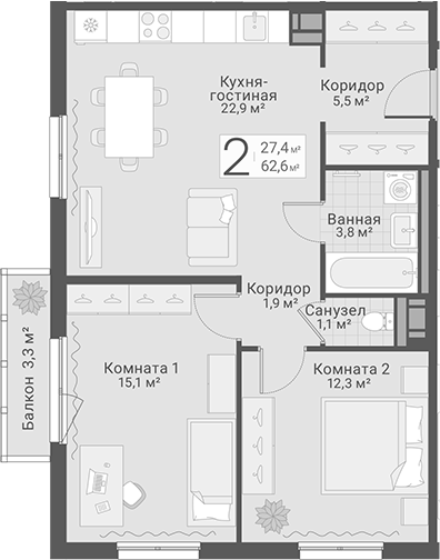Планировка Руднева, 15