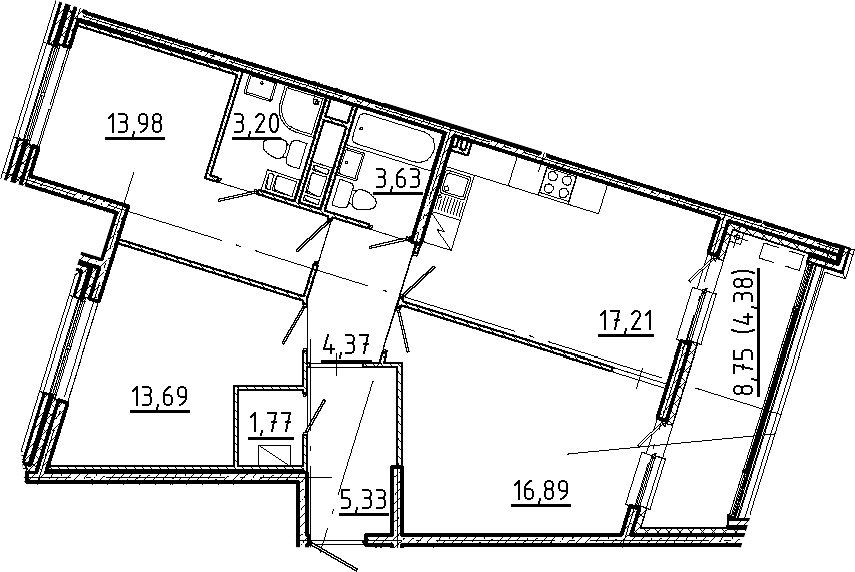 Планировка Новгородская 8