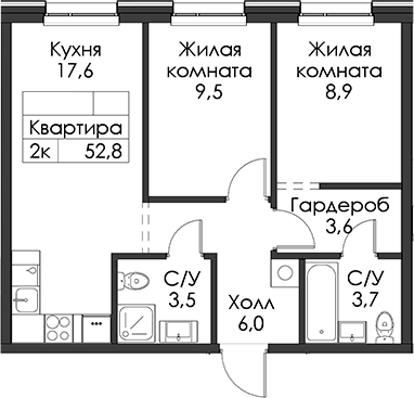 Планировка Шкиперский 19