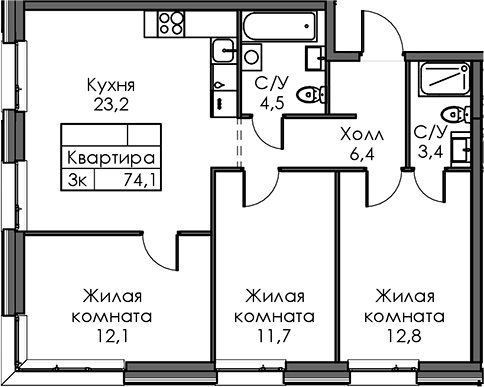 Планировка Шкиперский 19