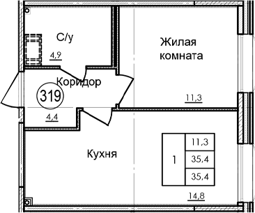 Планировка Парусная 1