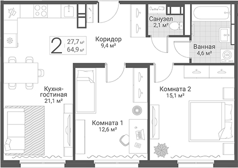 Планировка Руднева, 15