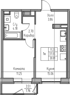 Планировка Юнтолово