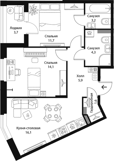 Планировка Экография