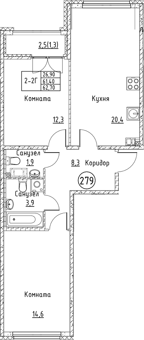 Планировка Кронунг Юг