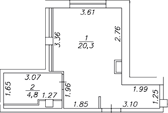 Планировка Artel 17/52 (бывш. Глер)