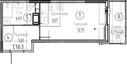 Планировка Аквилон Верба