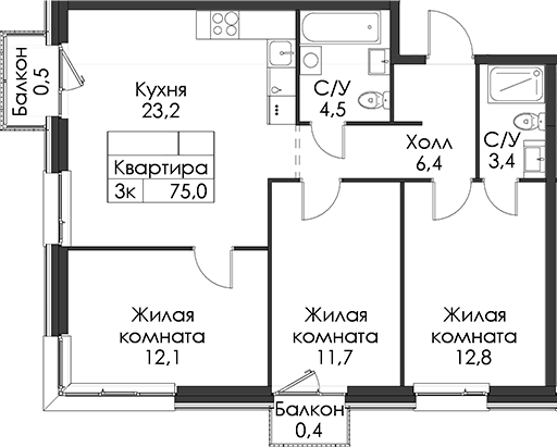 Планировка Шкиперский 19