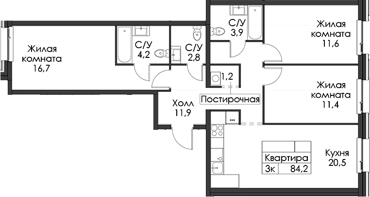 Планировка Шкиперский 19