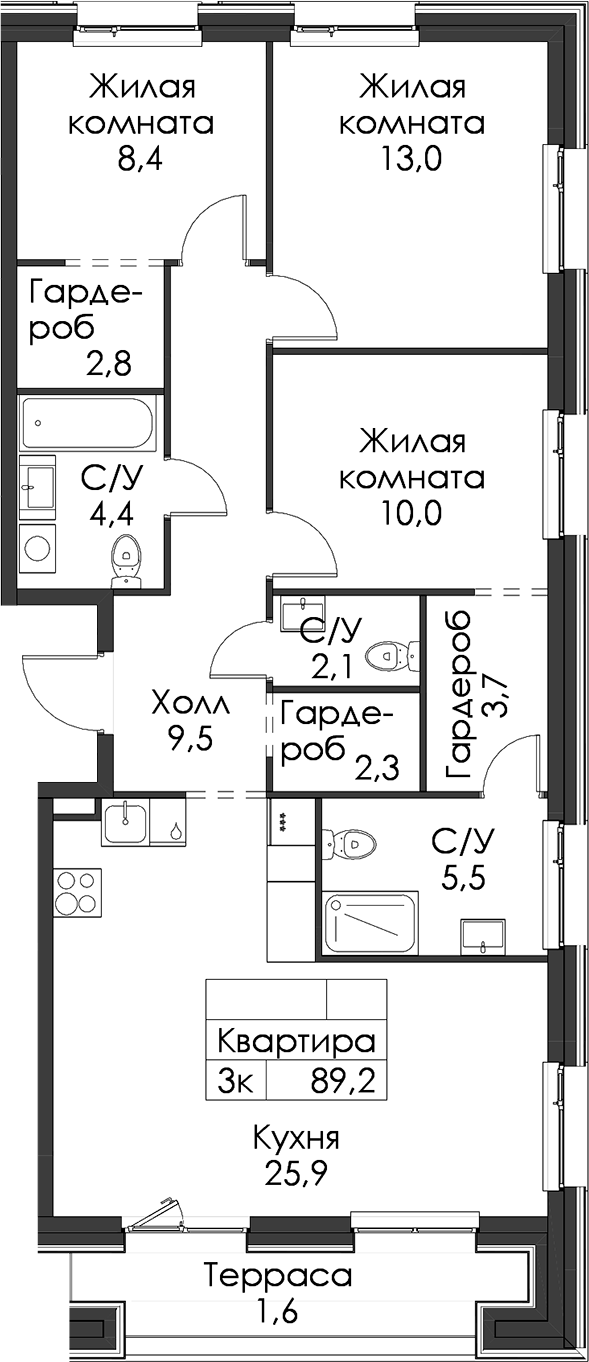 Планировка Шкиперский 19