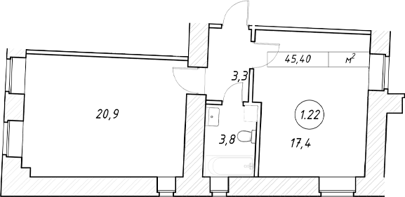 Планировка пр-кт Обуховской Обороны, 42 к2