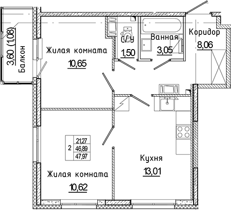 Планировка Аквилон Янино