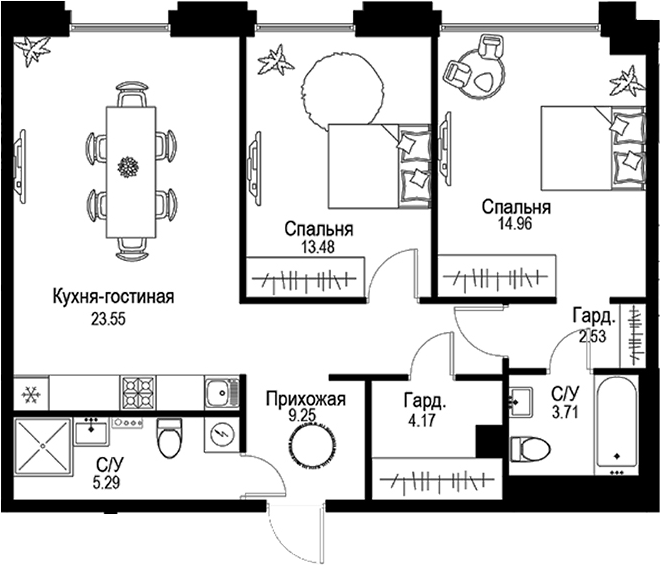 Планировка ID Petrogradskaya