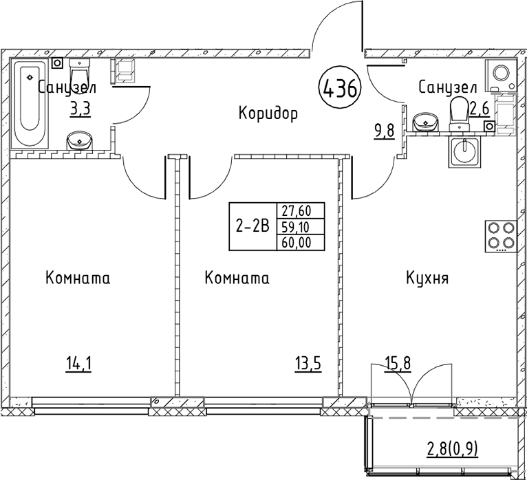 Планировка Кронунг Юг