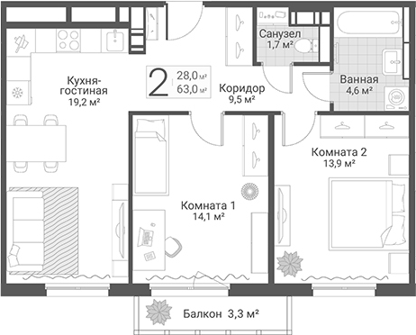 Планировка Руднева, 15