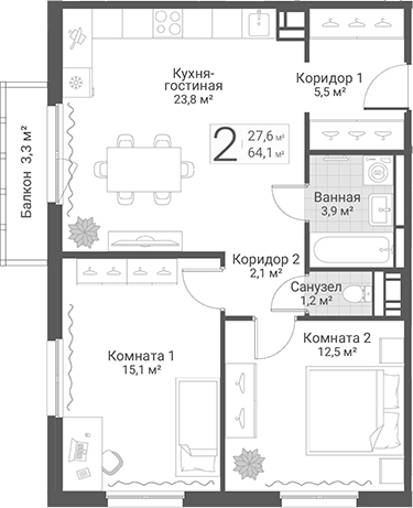 Планировка Руднева, 15