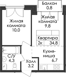 Планировка Лермонтовский 54