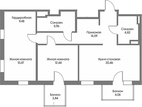 Планировка Рощино Резиденс