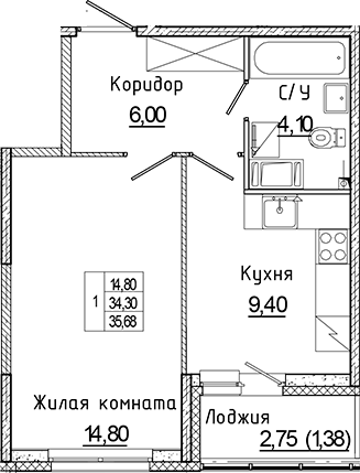 Планировка Аквилон Янино