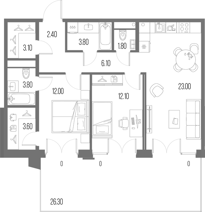 Планировка Легенда на Охте