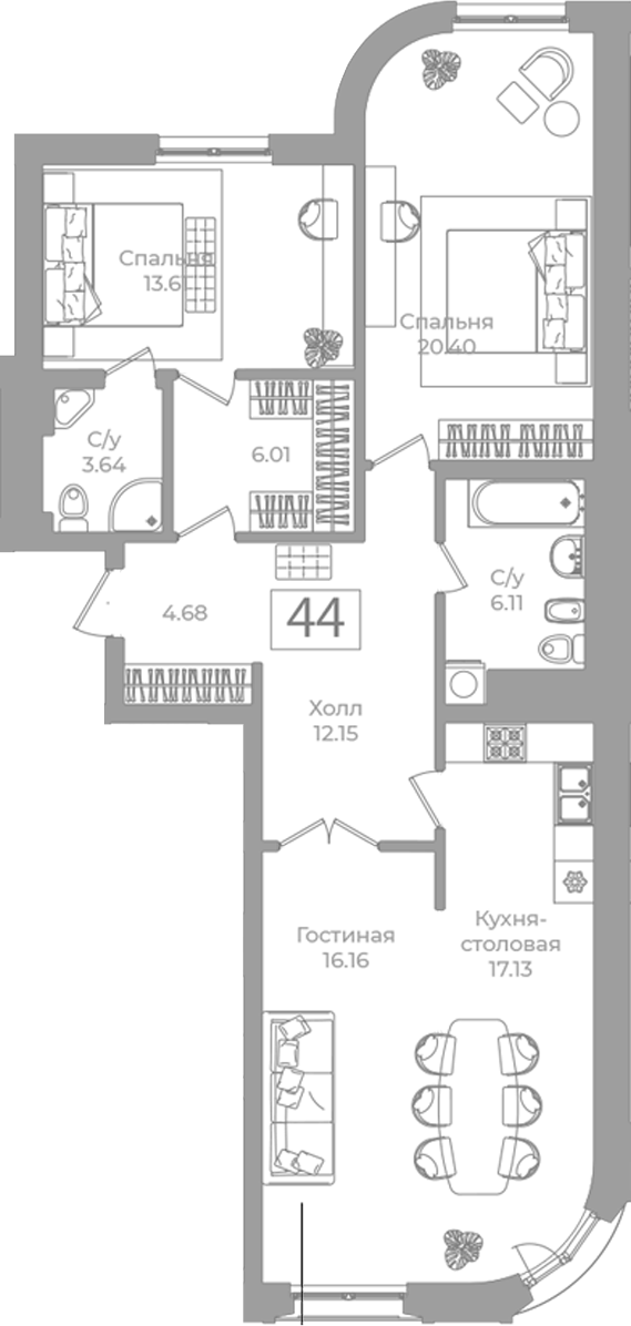 Планировка Фонтанка 130