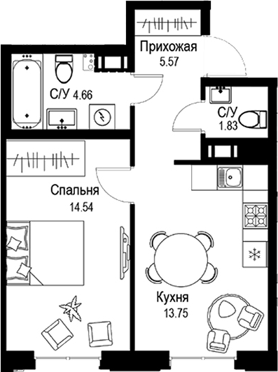 Планировка ID Petrogradskaya