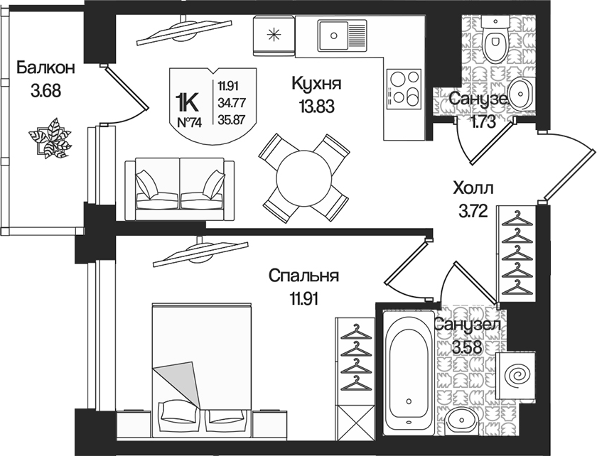 Планировка Охтинские высоты