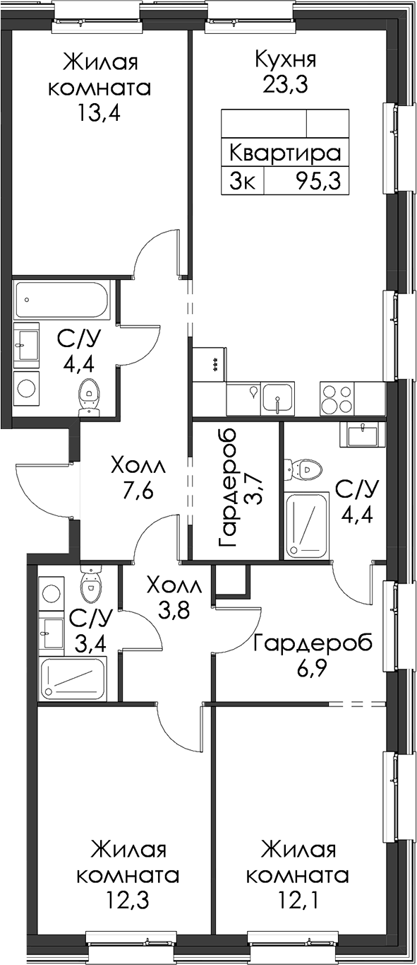 Планировка Шкиперский 19