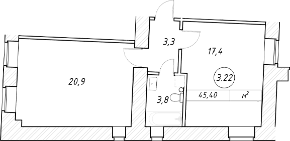 Планировка пр-кт Обуховской Обороны, 42 к2
