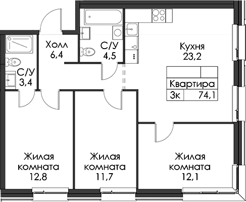 Планировка Шкиперский 19