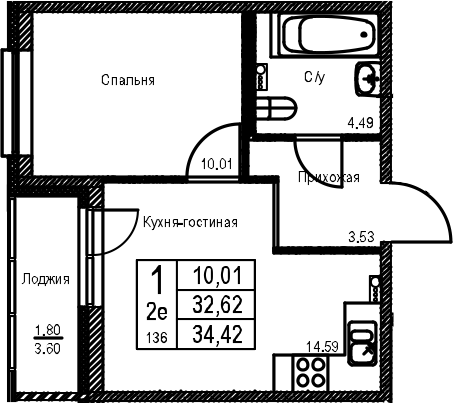 Планировка ID Kudrovo II