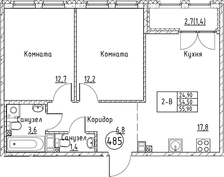 Планировка Кронунг Юг