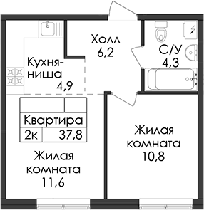 Планировка Лермонтовский 54