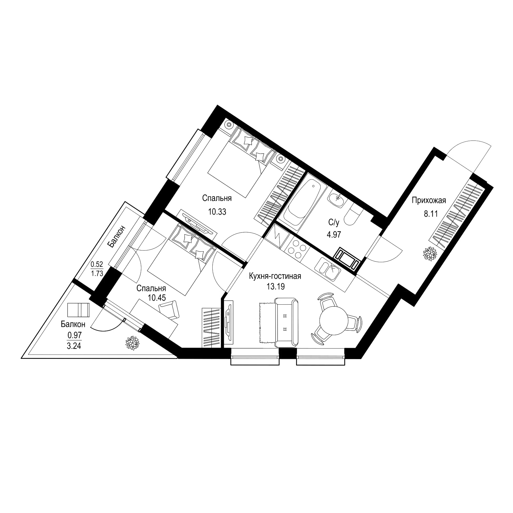 Планировка ID Kudrovo II