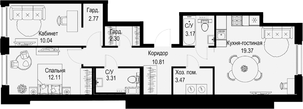 Планировка · ID Petrogradskaya