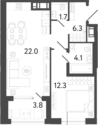 Планировка Передвижники 2