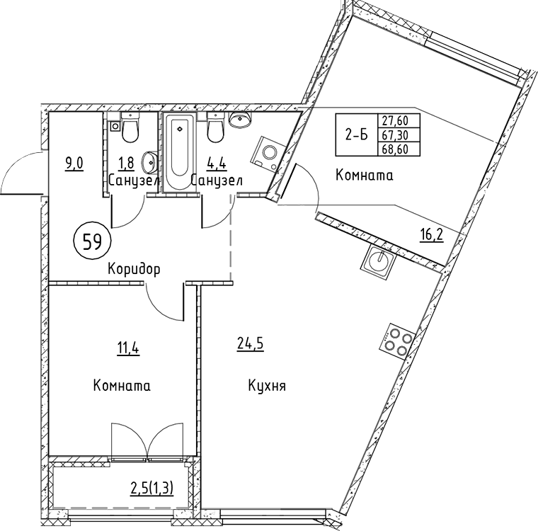 Планировка Кронунг Юг