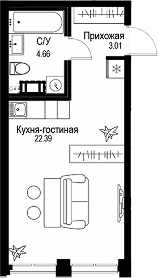 Планировка ID Petrogradskaya