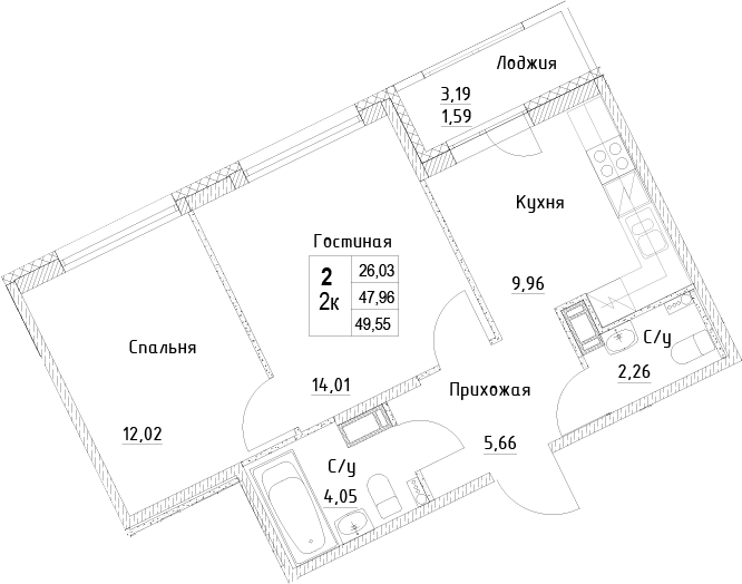 Планировка ID Kudrovo II