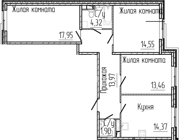 Планировка Сертолово Парк