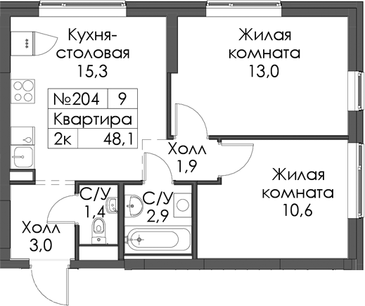 Планировка Витебский парк