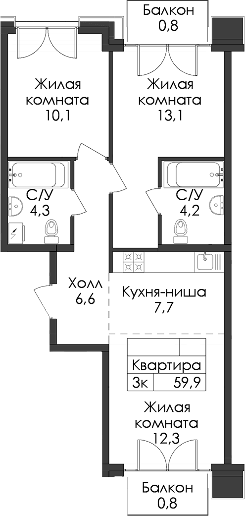 Планировка · Лермонтовский 54