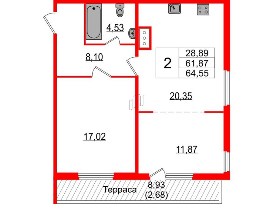 Планировка Белевский клуб