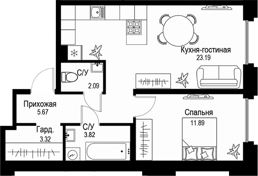 Планировка ID Petrogradskaya